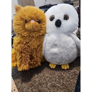 Wizarding World Of Harry Potter HEDWIG & CROOKSHANKS‎ 12" Stuffed Plush Toy.